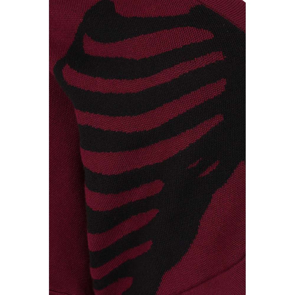 Banned - Ligeia Knitted Cardigan - Burgundy/Black